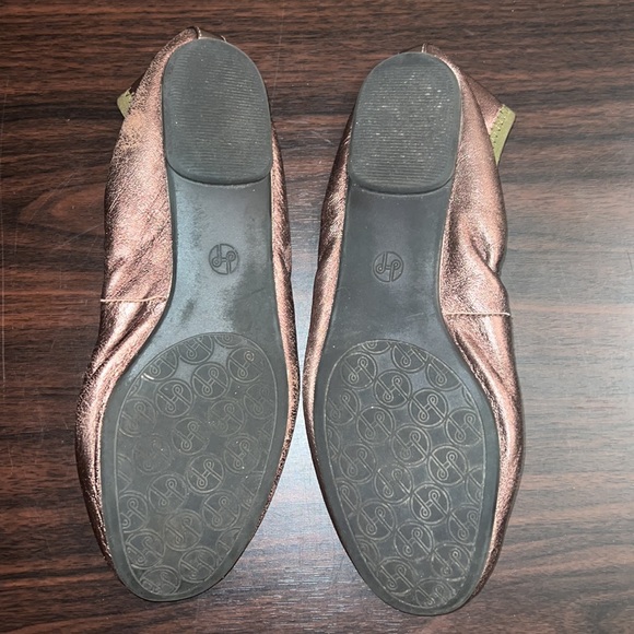 Phillip Liz Leather Bronze Colored Flats Size 8.5 - Picture 7 of 10